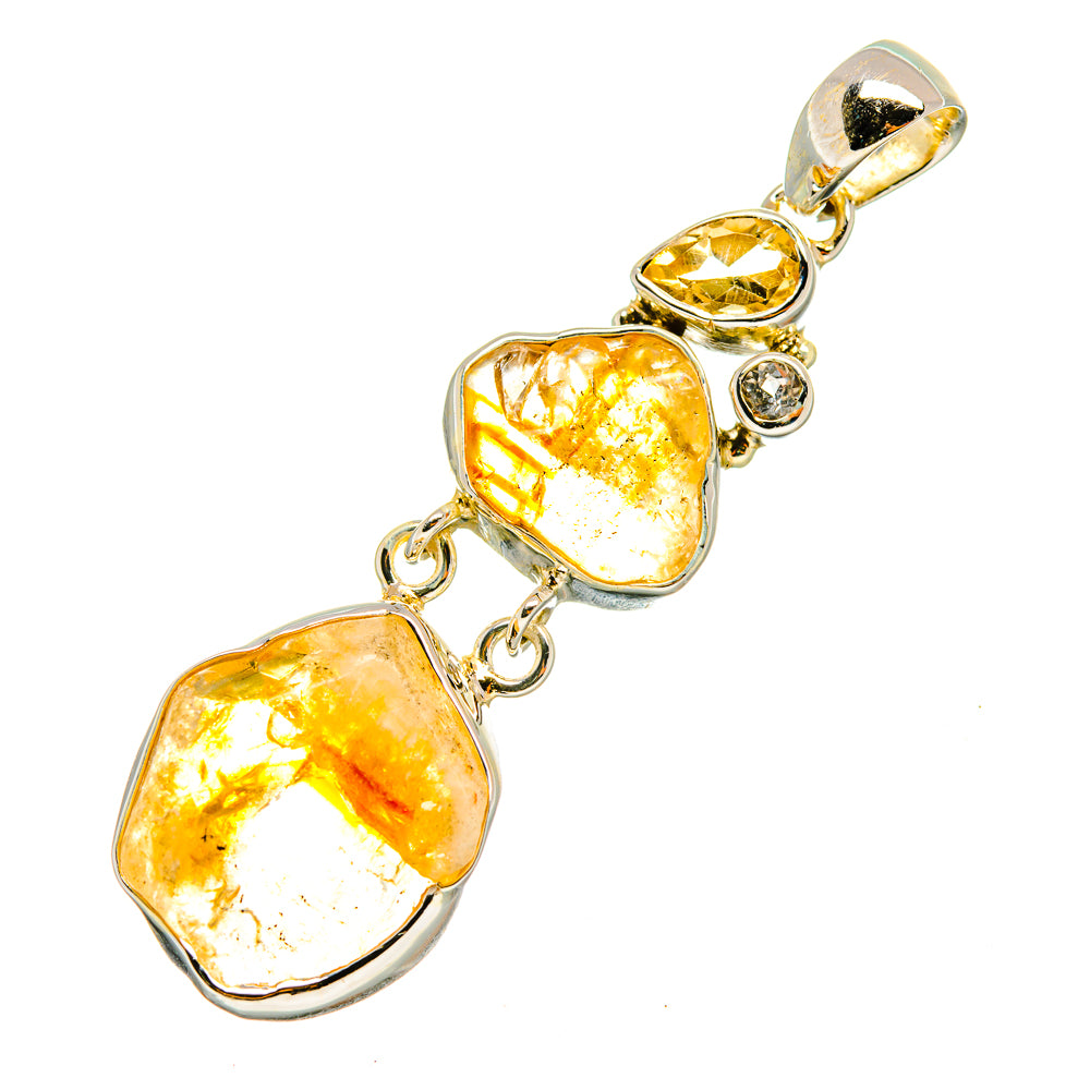 Citrine, Blue Topaz Pendants handcrafted by Anasilvercos - PD8183