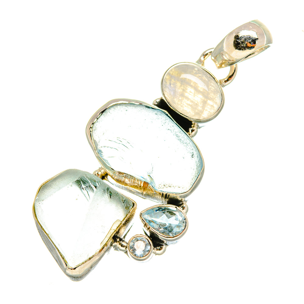 Aquamarine, Blue Topaz Pendants handcrafted by Anasilvercos - PD8199