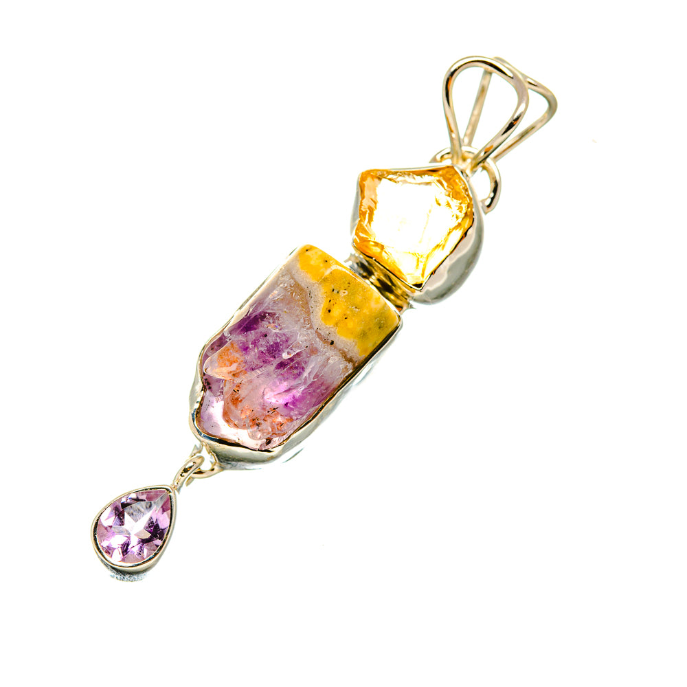 Amethyst Stalactite, Citrine Pendants handcrafted by Anasilvercos - PD8207