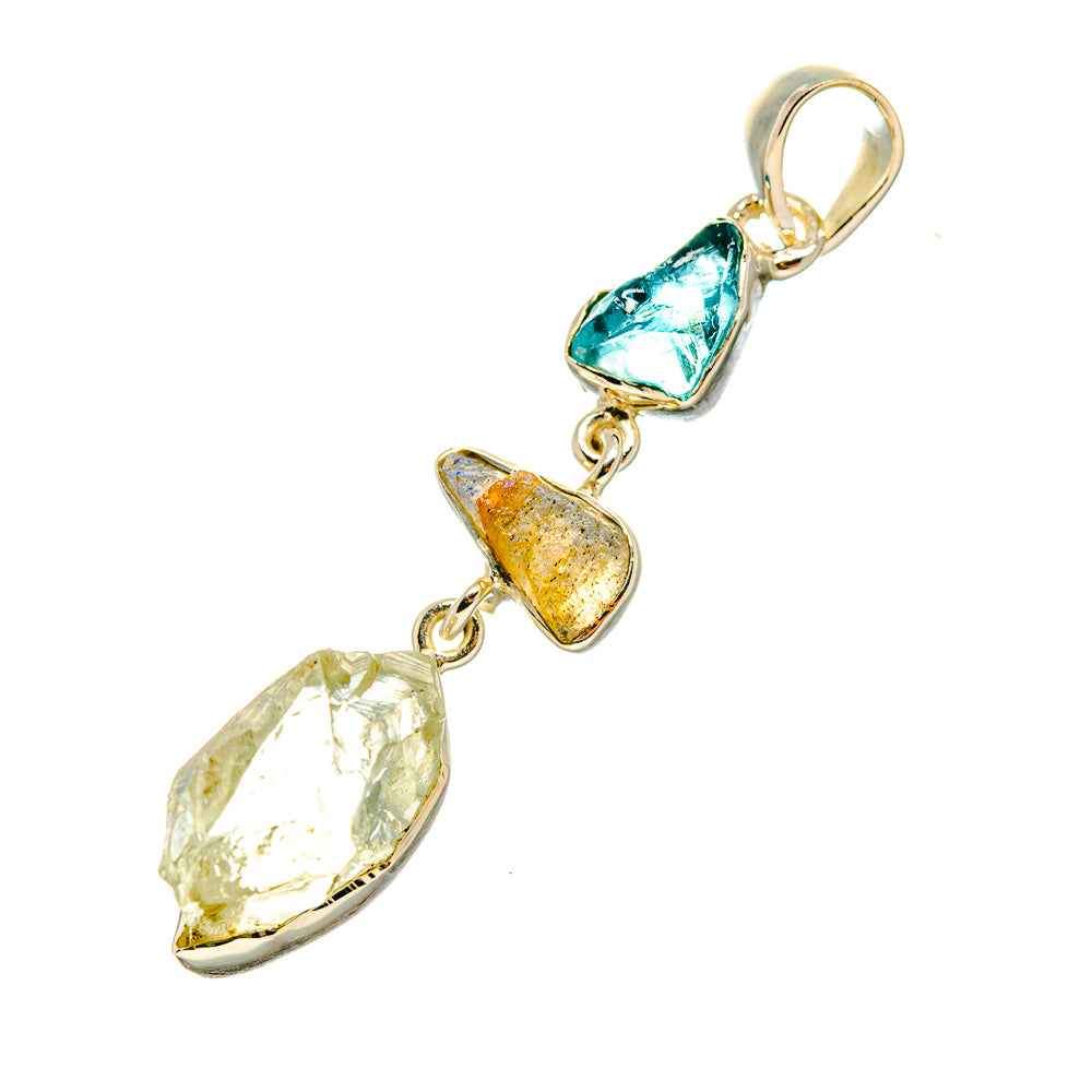 Green Amethyst, Labradorite, Apatite Pendants handcrafted by Anasilvercos - PD8208