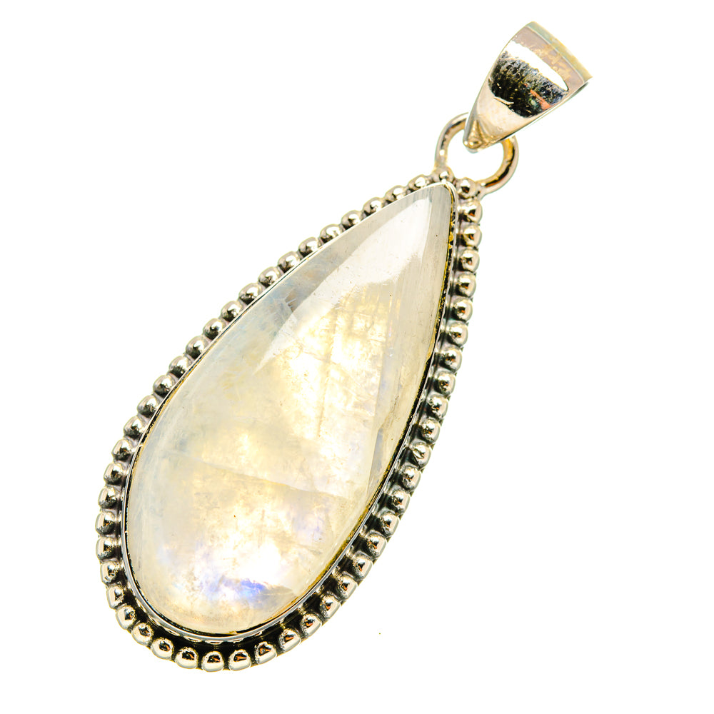 Rainbow Moonstone Pendants handcrafted by Anasilvercos - PD8215