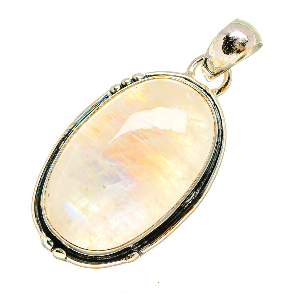 Rainbow Moonstone Pendants handcrafted by Anasilvercos - PD8216
