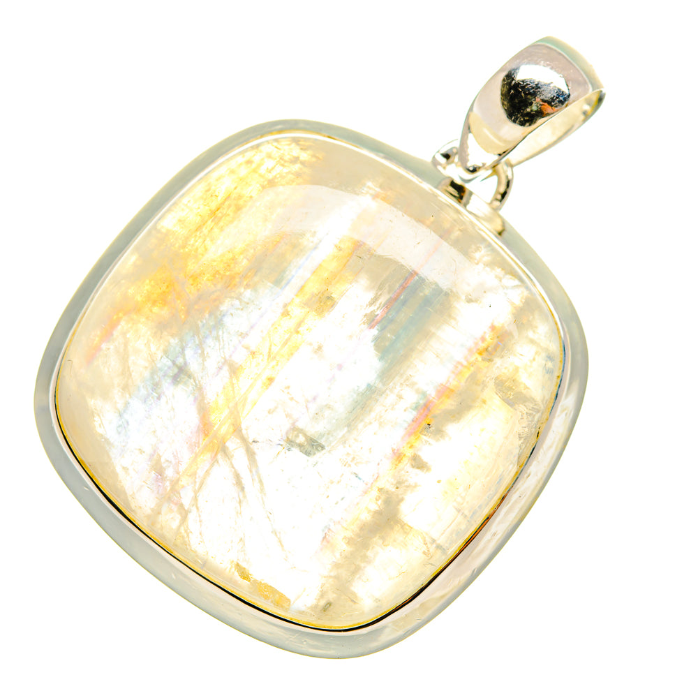 Rainbow Moonstone Pendants handcrafted by Anasilvercos - PD8223