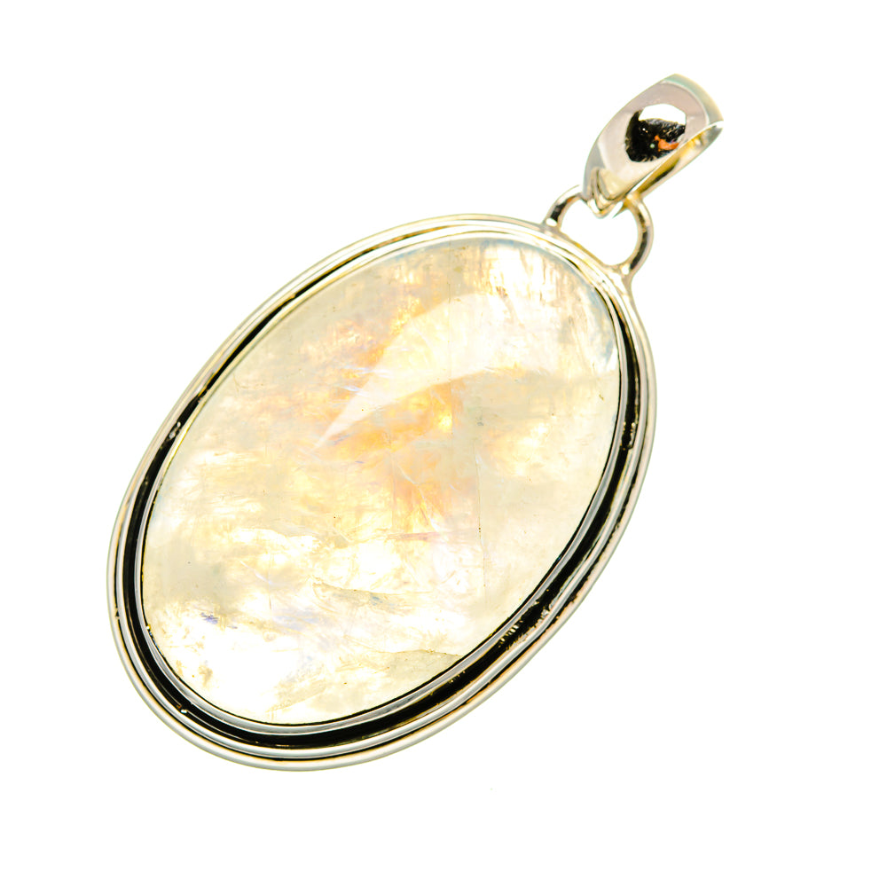 Rainbow Moonstone Pendants handcrafted by Anasilvercos - PD8224
