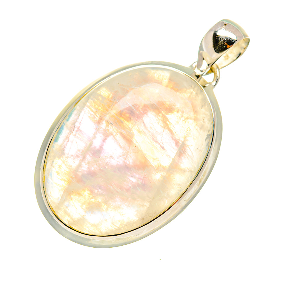 Rainbow Moonstone Pendants handcrafted by Anasilvercos - PD8226