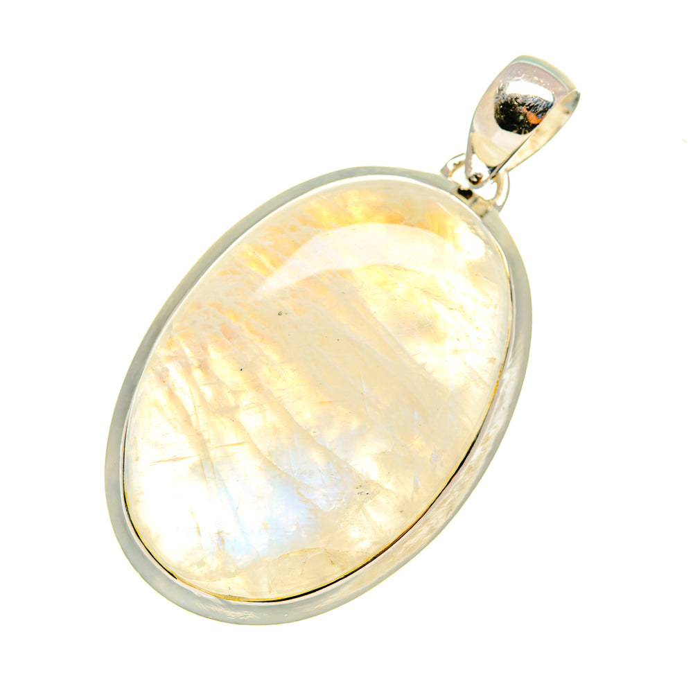 Rainbow Moonstone Pendants handcrafted by Anasilvercos - PD8277