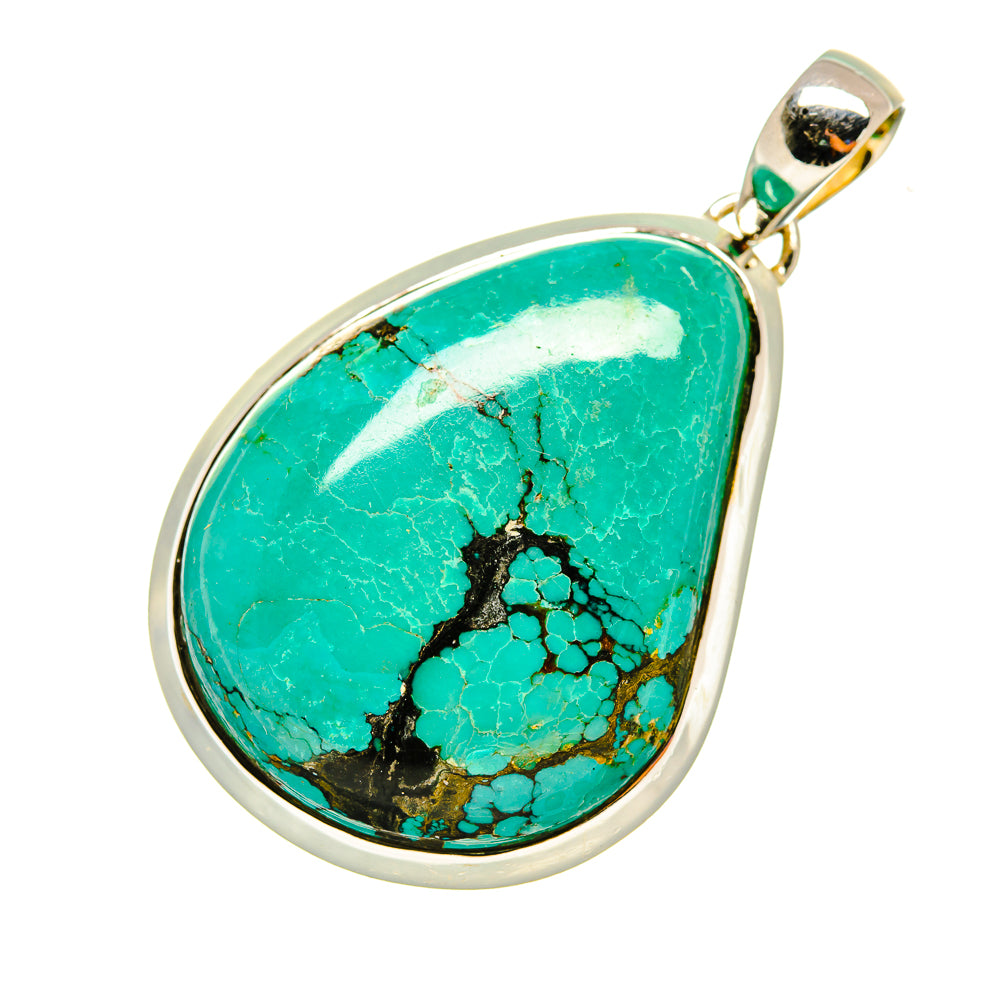 Tibetan Turquoise Pendants handcrafted by Anasilvercos - PD8281