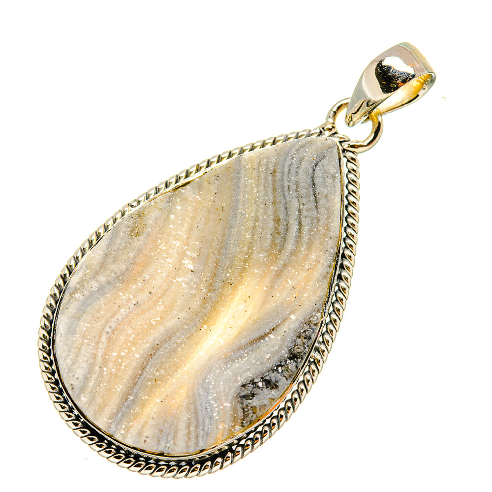 Desert Druzy Pendants handcrafted by Anasilvercos - PD8287