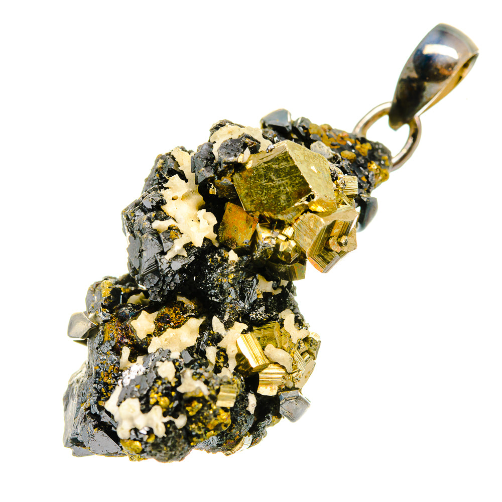 Pyrite Agate Pendants handcrafted by Anasilvercos - PD8298