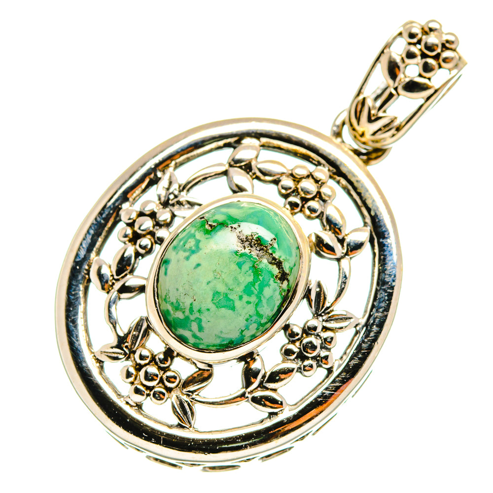 Tibetan Turquoise Pendants handcrafted by Anasilvercos - PD8338