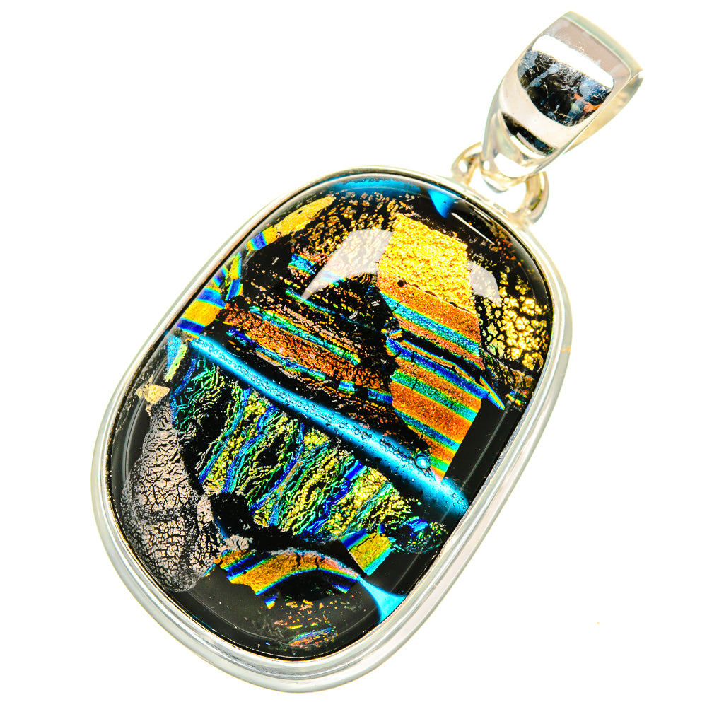 Dichroic Glass Pendants handcrafted by Anasilvercos - PD8350