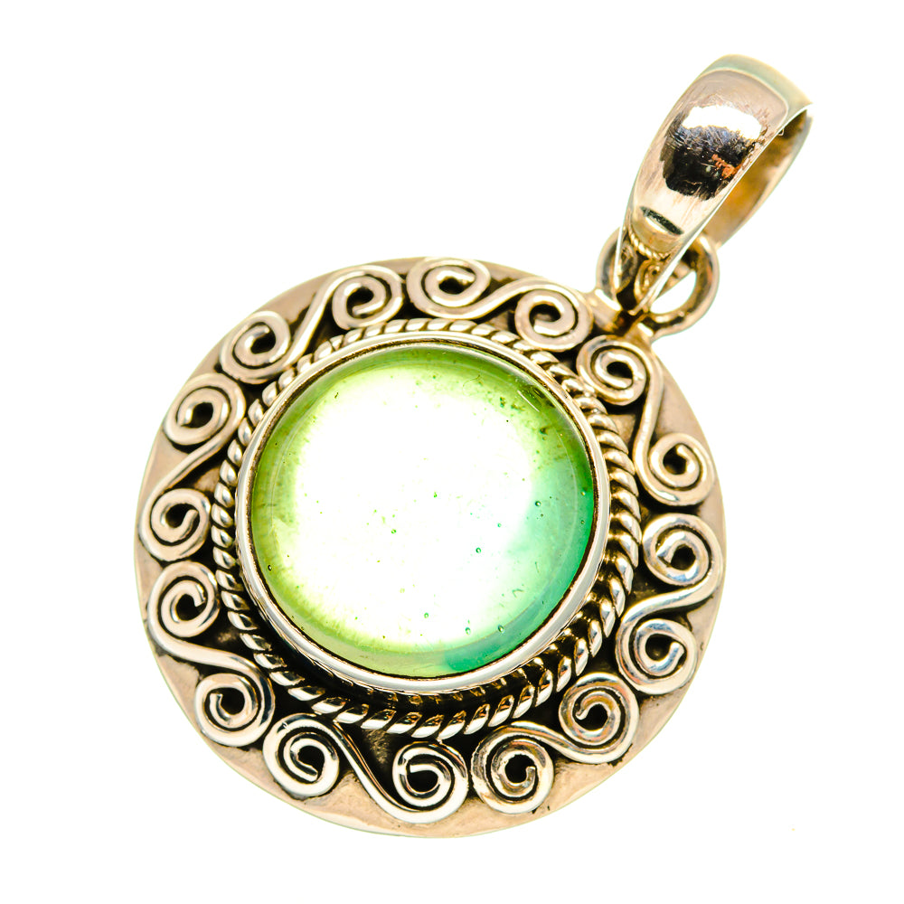Green Tourmaline Pendants handcrafted by Anasilvercos - PD8352