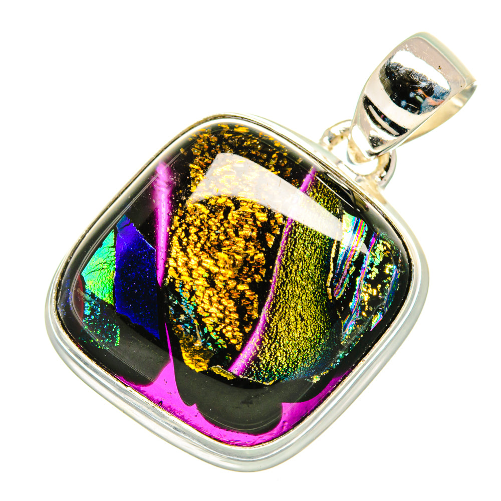 Dichroic Glass Pendants handcrafted by Anasilvercos - PD8364