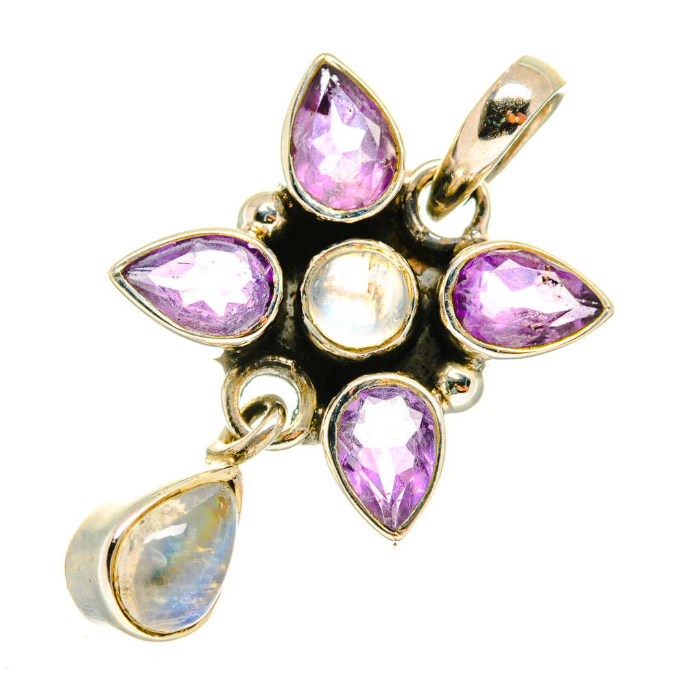 Rainbow Moonstone Pendants handcrafted by Anasilvercos - PD8395