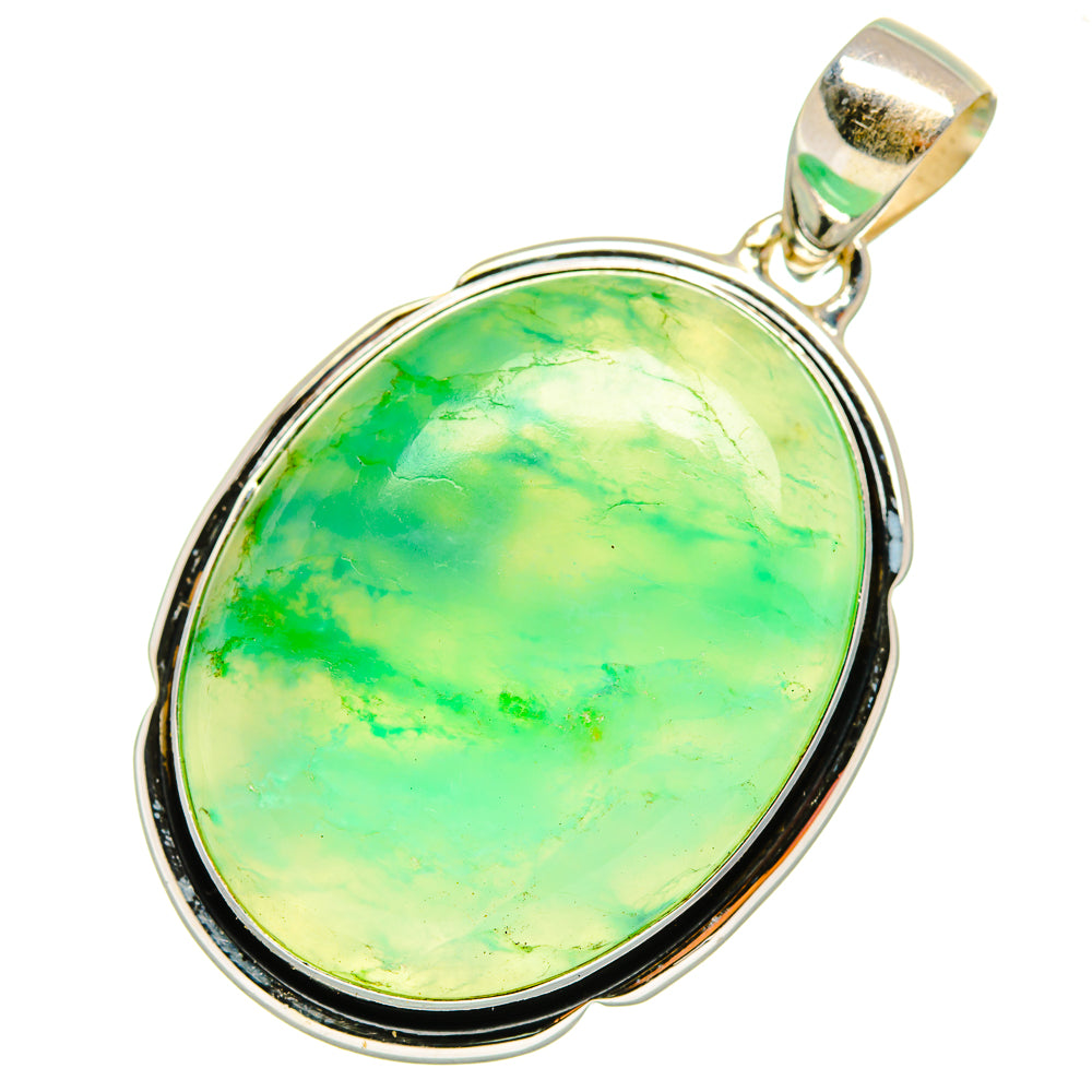 Prehnite Pendants handcrafted by Anasilvercos - PD8407