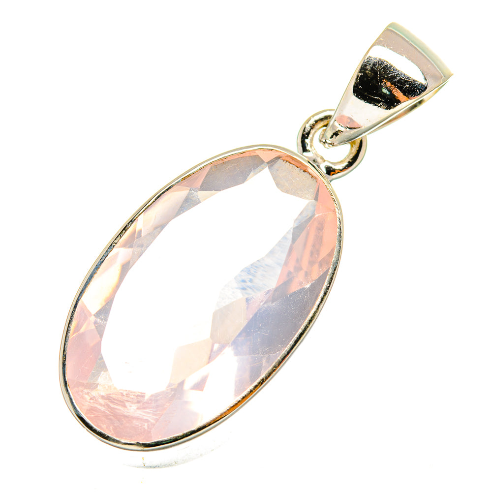 Rose Quartz Pendants handcrafted by Anasilvercos - PD8427