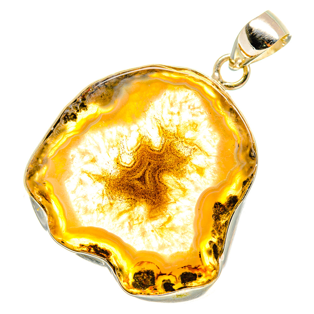 Geode Slice Pendants handcrafted by Anasilvercos - PD8435