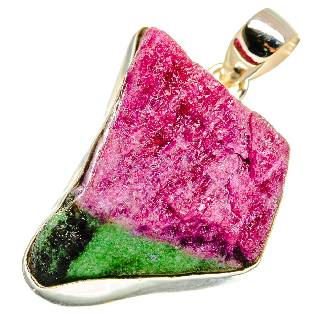 Ruby Zoisite Pendants handcrafted by Anasilvercos - PD8440