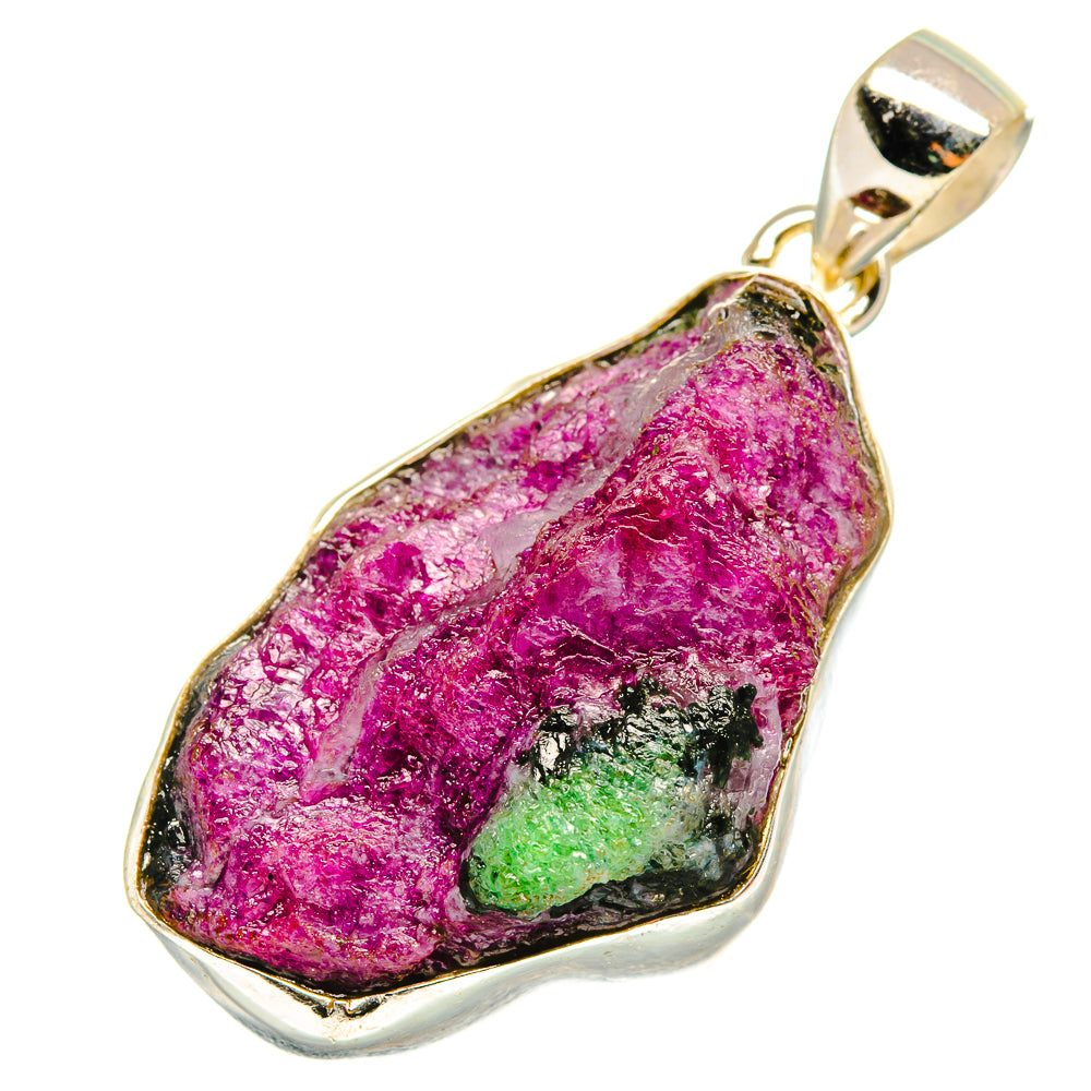 Ruby Zoisite Pendants handcrafted by Anasilvercos - PD8466