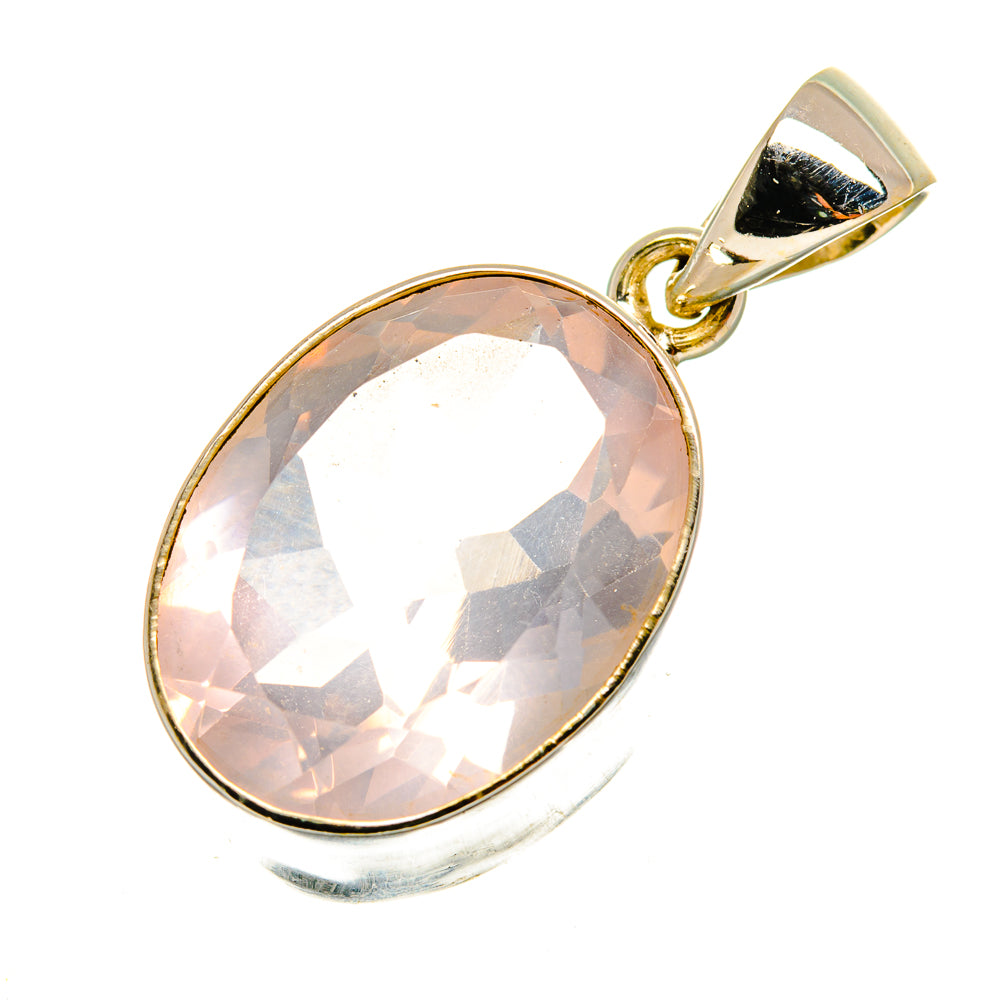 Rose Quartz Pendants handcrafted by Anasilvercos - PD8482