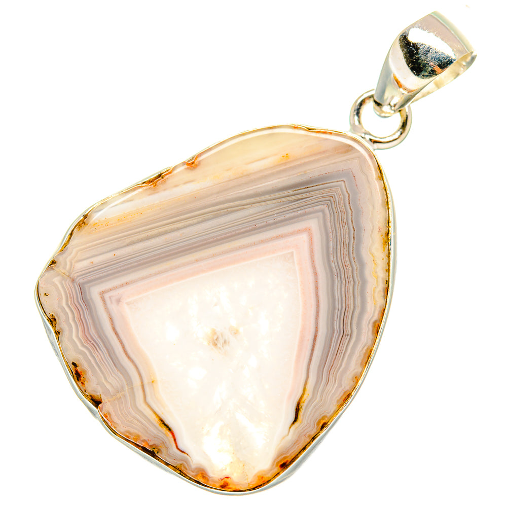 Laguna Lace Agate Pendants handcrafted by Anasilvercos - PD8488