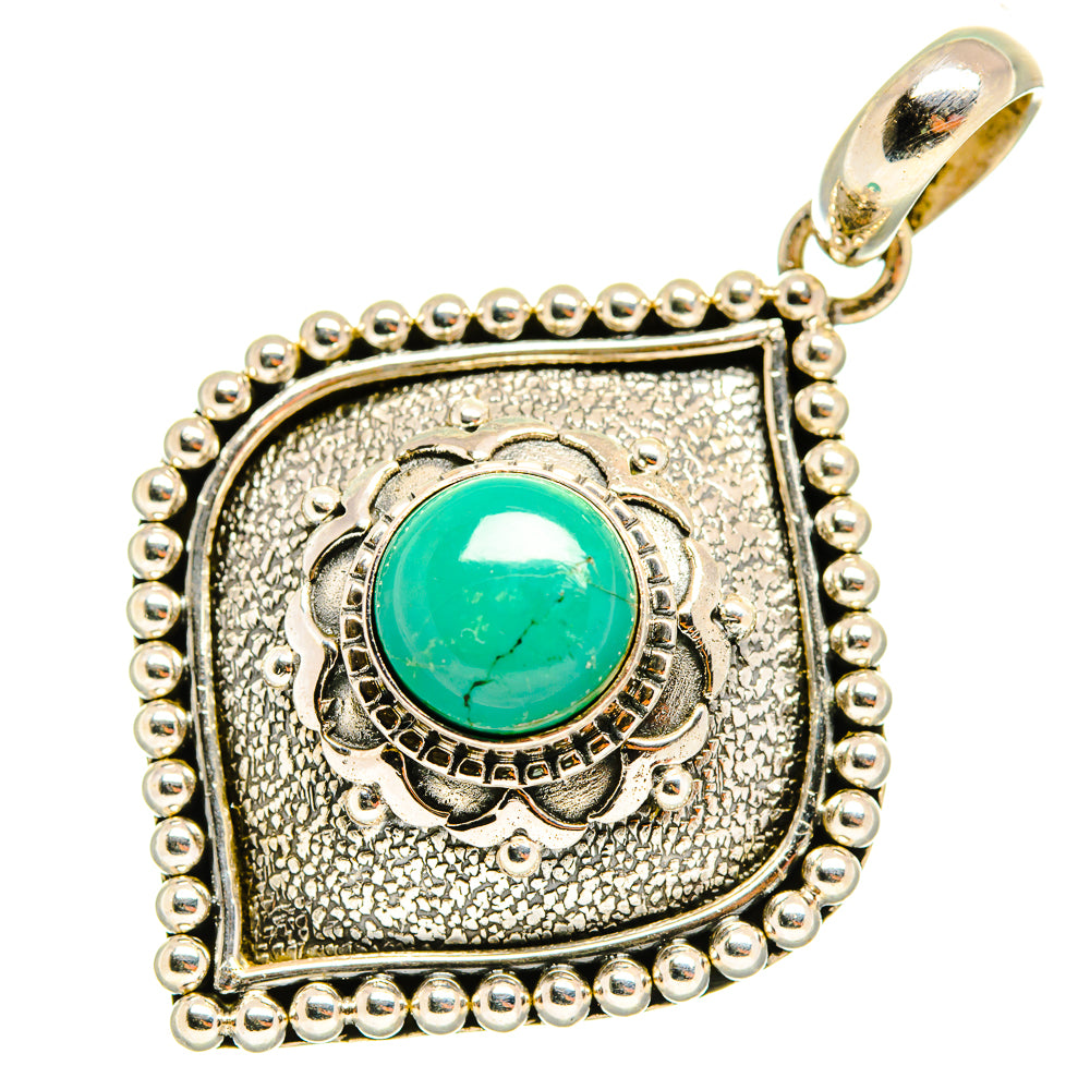 Tibetan Turquoise Pendants handcrafted by Anasilvercos - PD8493