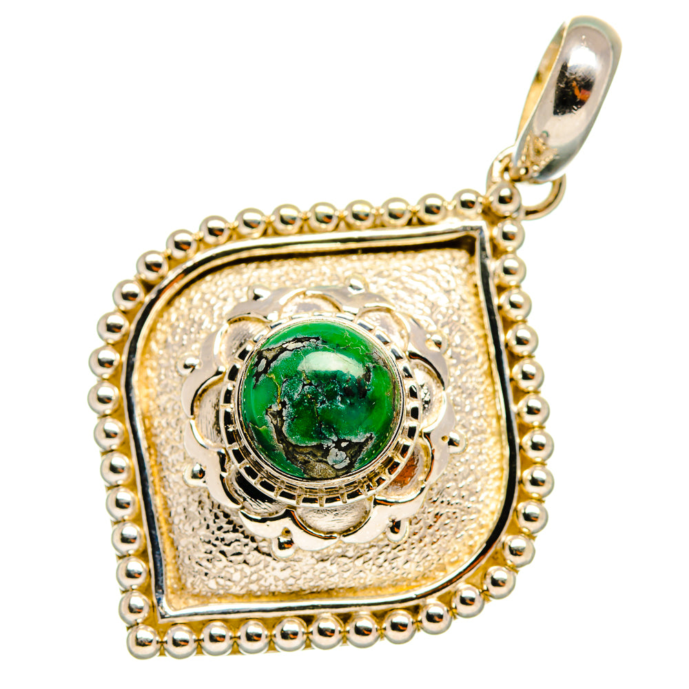 Tibetan Turquoise Pendants handcrafted by Anasilvercos - PD8494