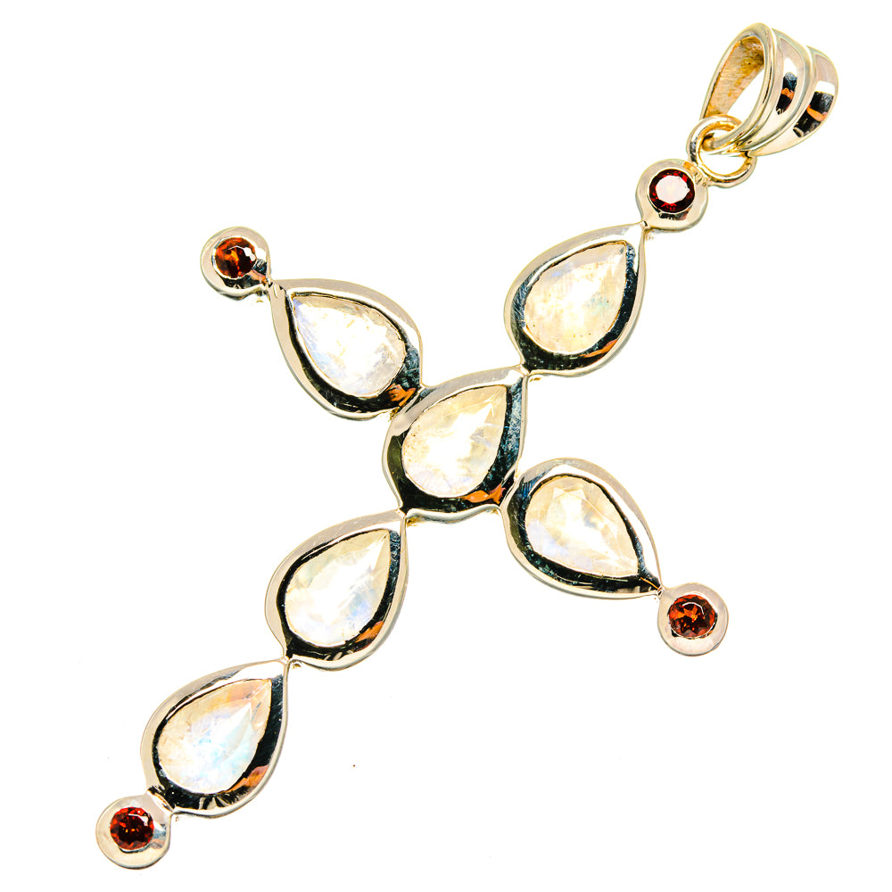 Rainbow Moonstone Pendants handcrafted by Anasilvercos - PD8524