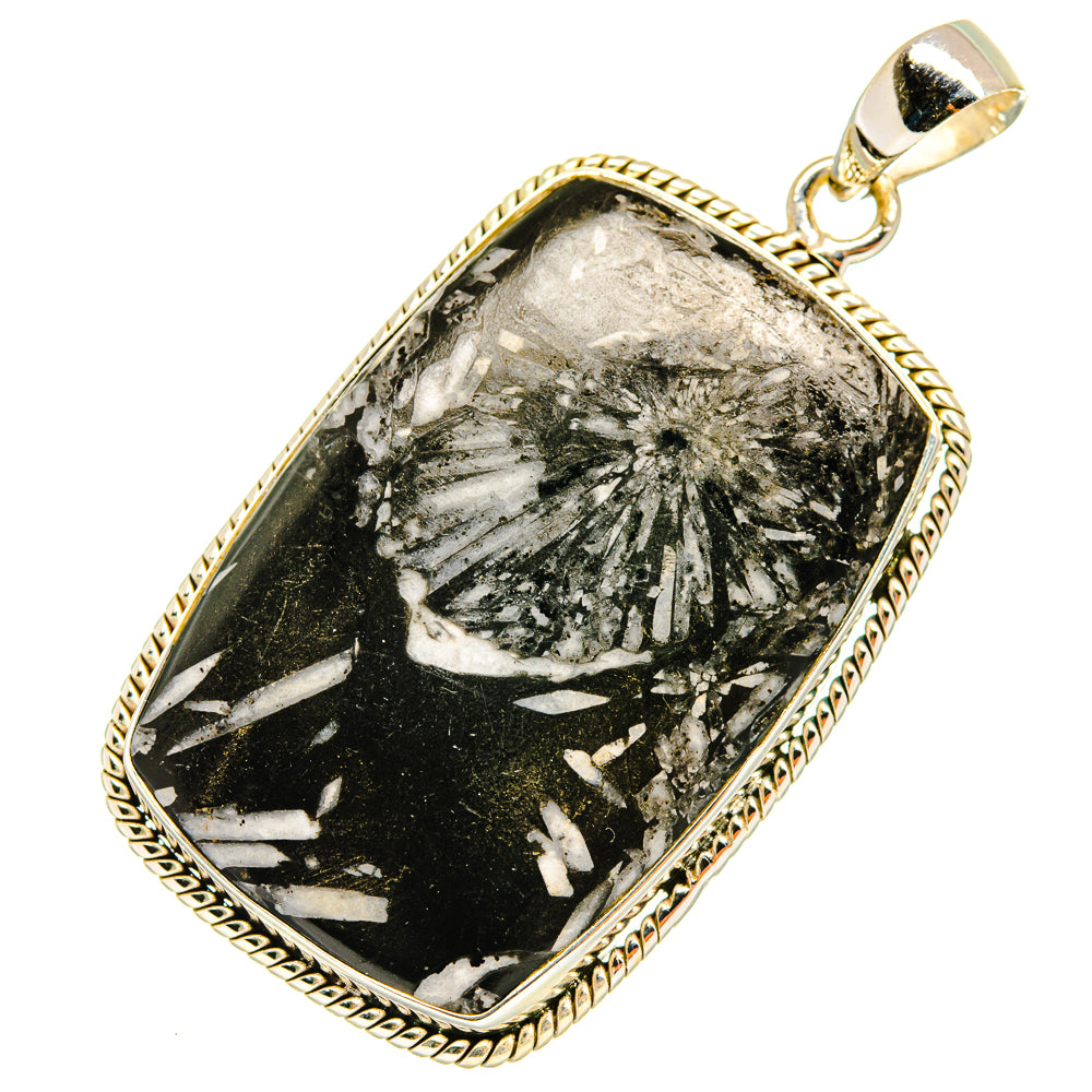 Chrysanthemum Stone Pendants handcrafted by Anasilvercos - PD8532