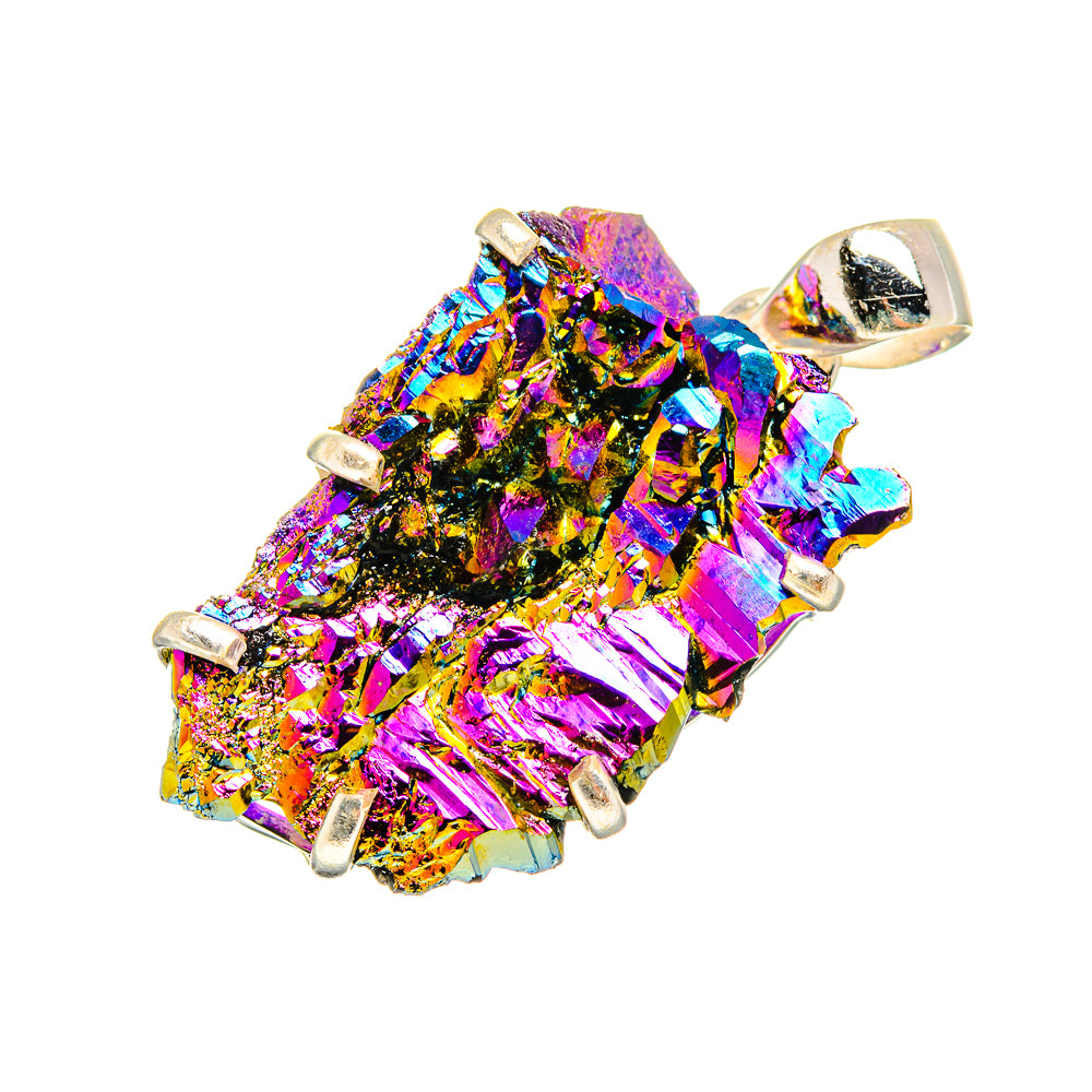 Titanium Sunshine Druzy Pendants handcrafted by Anasilvercos - PD8544