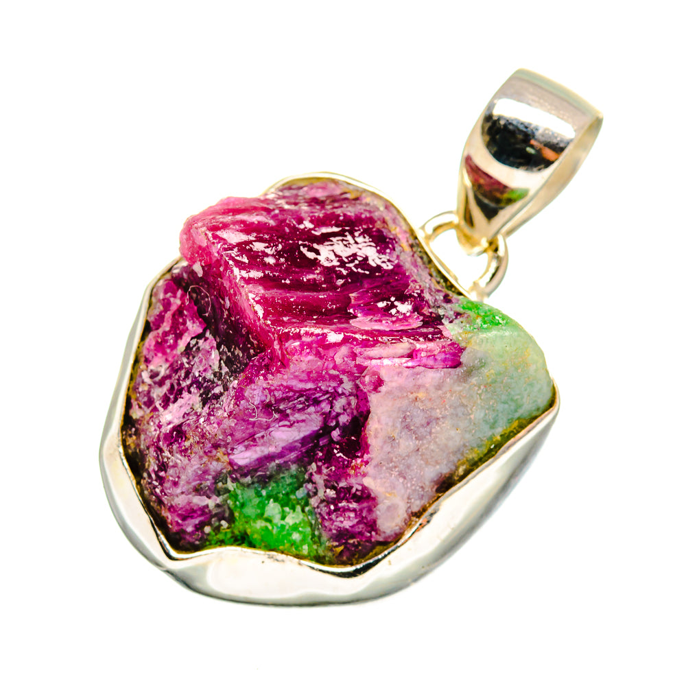 Ruby Zoisite Pendants handcrafted by Anasilvercos - PD8549