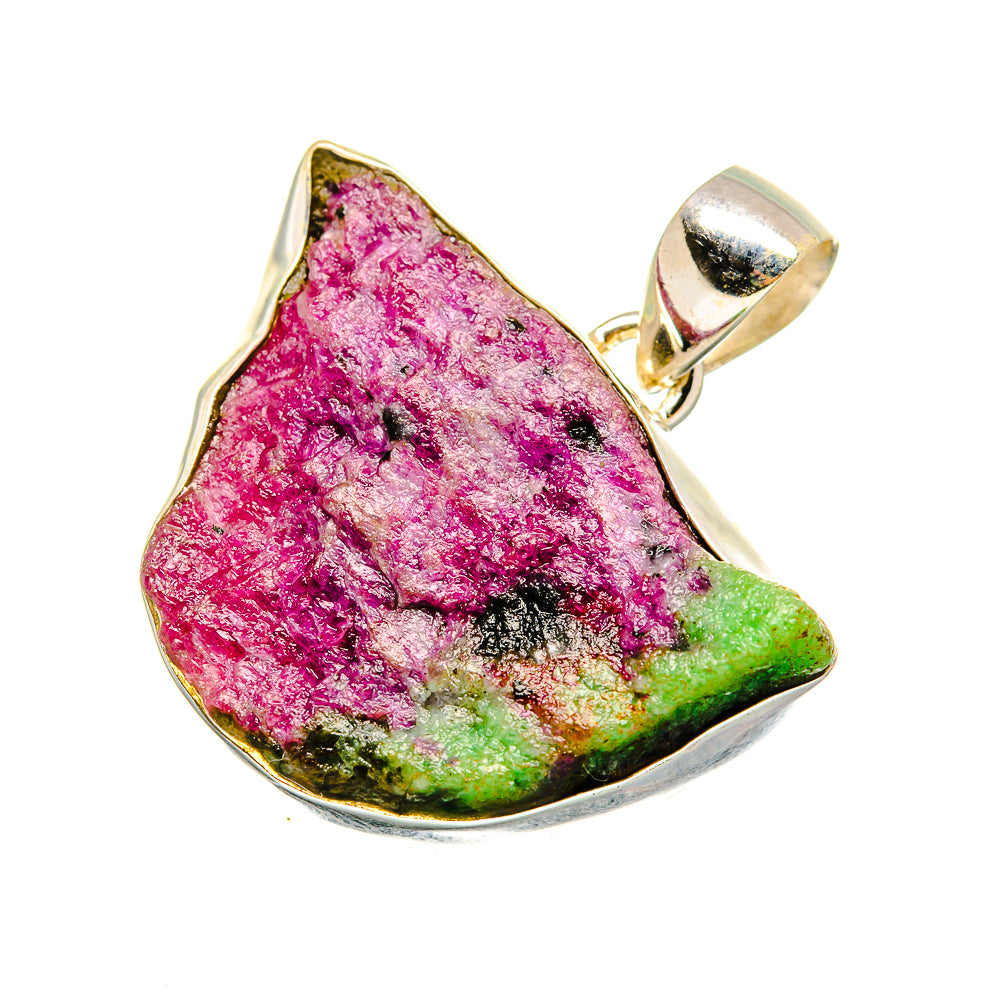 Ruby Zoisite Pendants handcrafted by Anasilvercos - PD8551