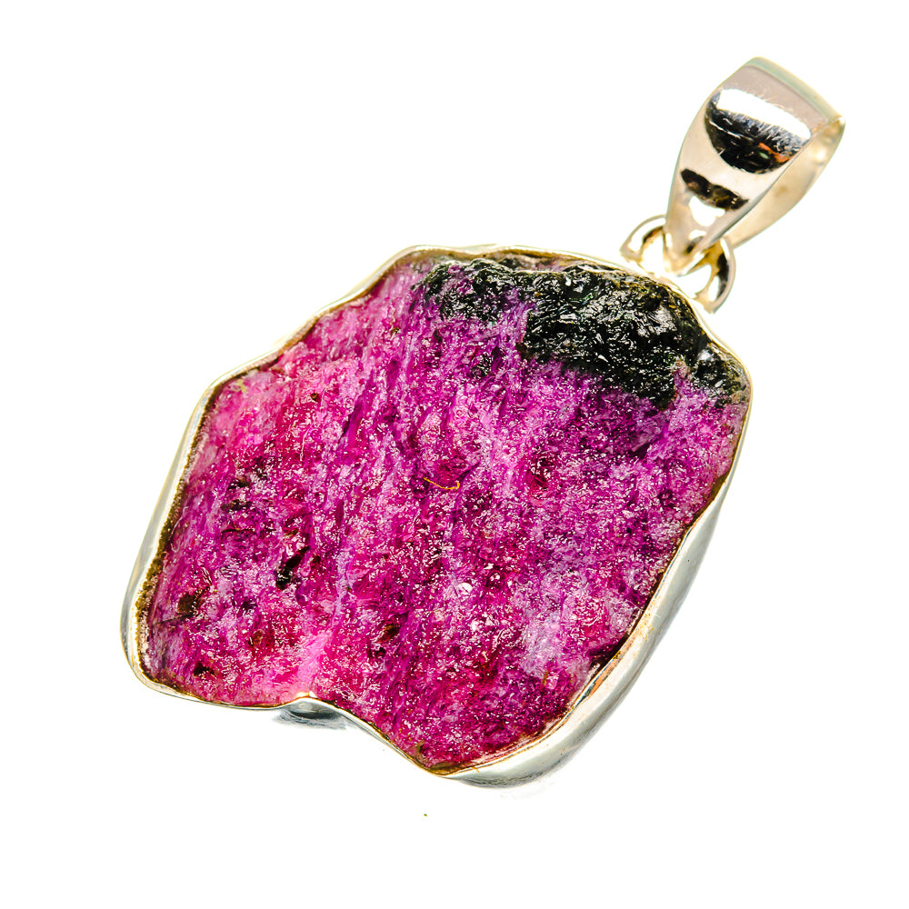 Ruby Zoisite Pendants handcrafted by Anasilvercos - PD8553