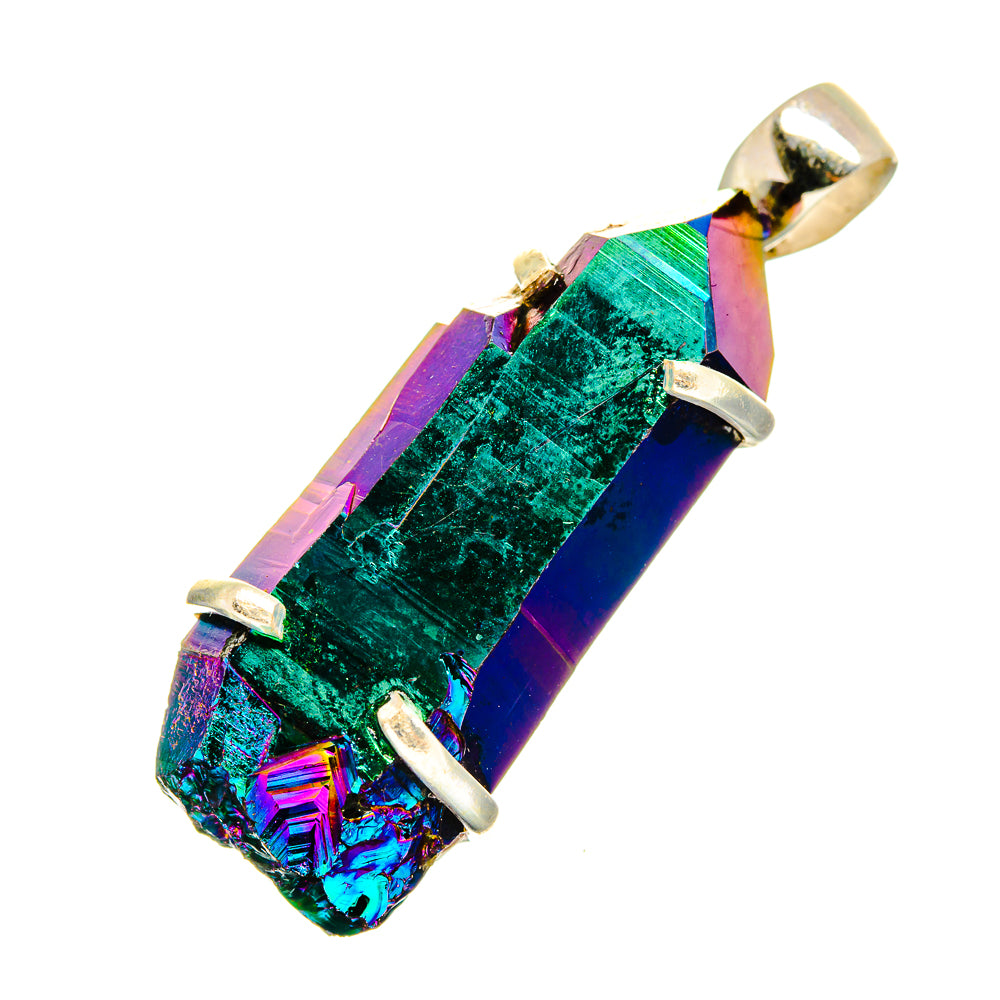 Titanium Sunshine Druzy Pendants handcrafted by Anasilvercos - PD8554
