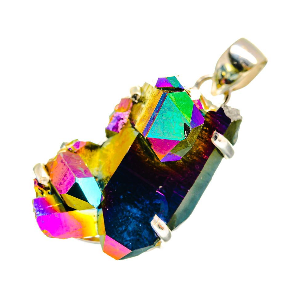 Titanium Sunshine Druzy Pendants handcrafted by Anasilvercos - PD8556
