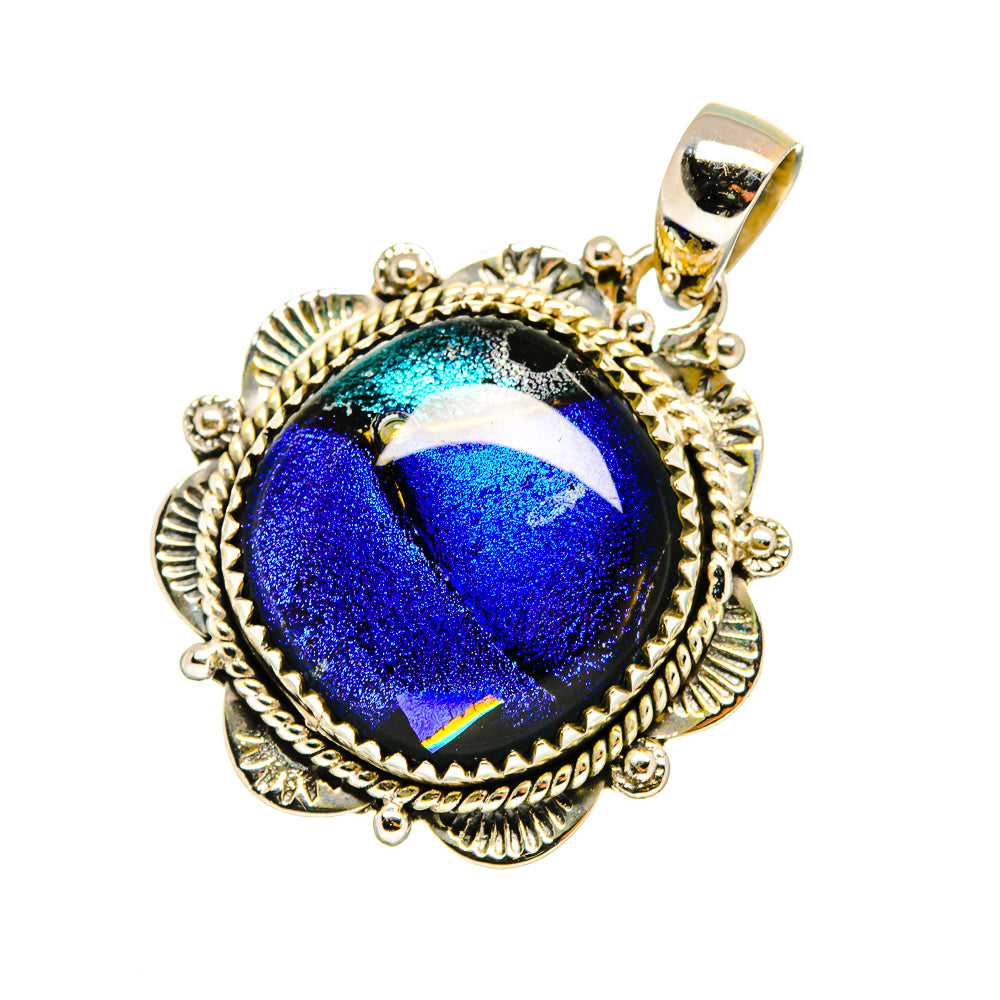 Dichroic Glass Pendants handcrafted by Anasilvercos - PD8560