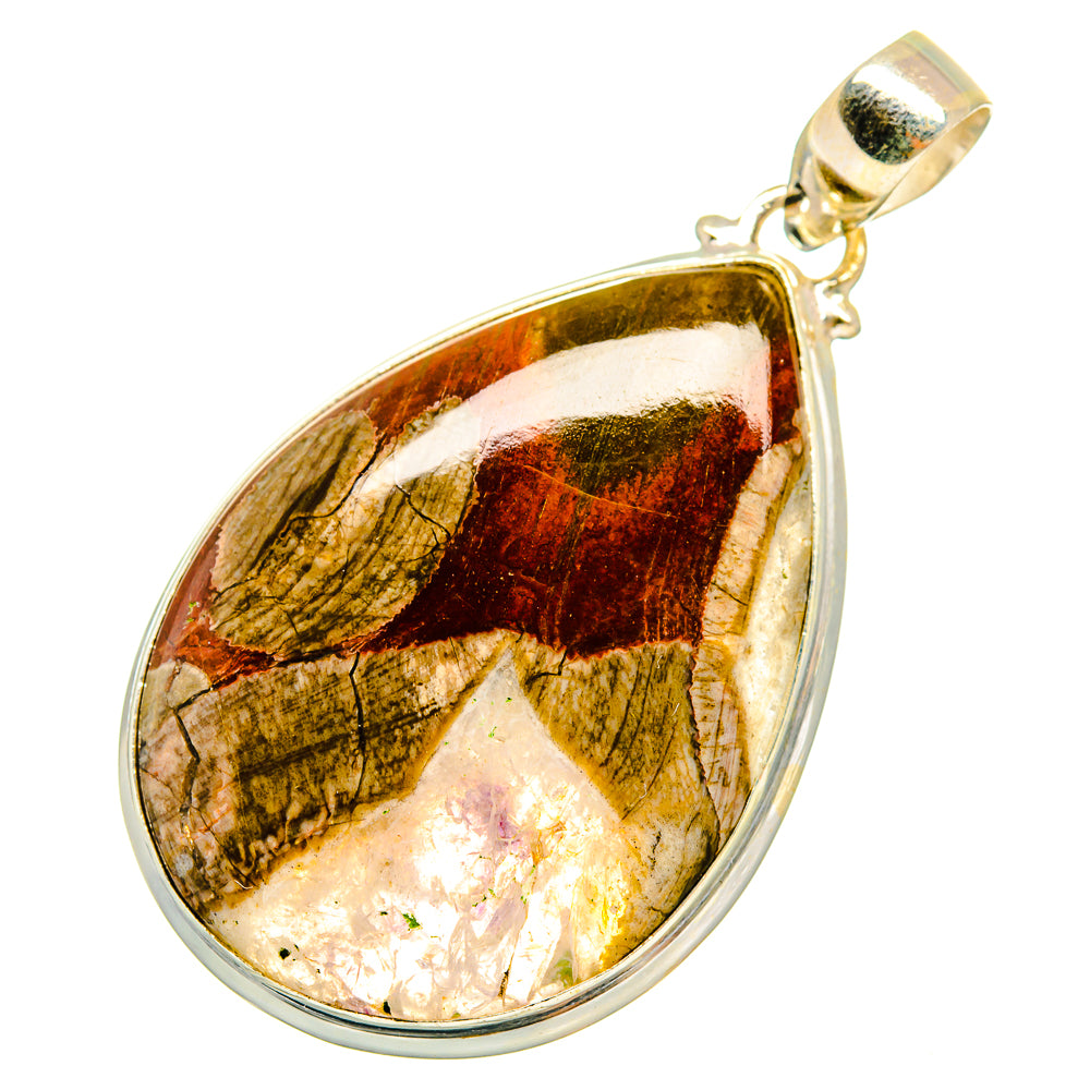 Mushroom Rhyolite Pendants handcrafted by Anasilvercos - PD8710