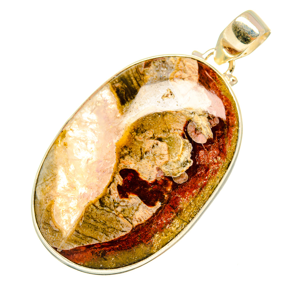 Mushroom Rhyolite Pendants handcrafted by Anasilvercos - PD8711