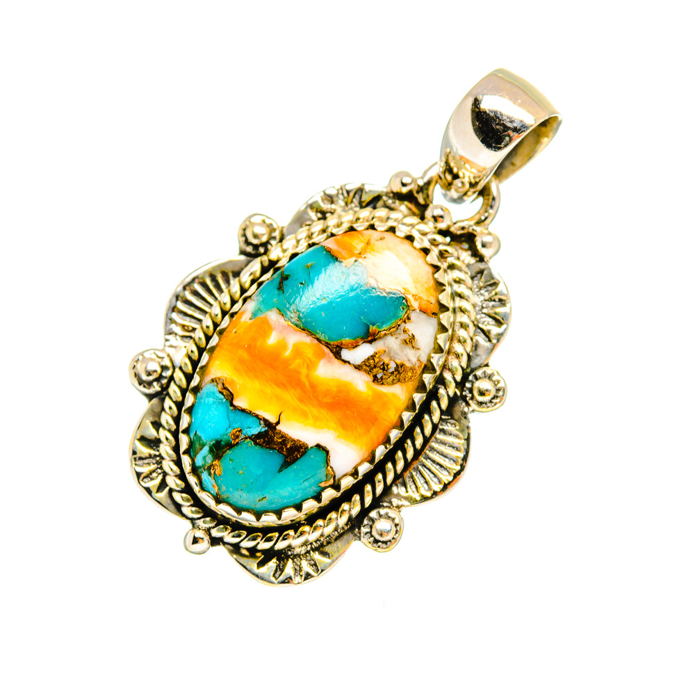 Spiny Oyster Turquoise Pendants handcrafted by Anasilvercos - PD8740