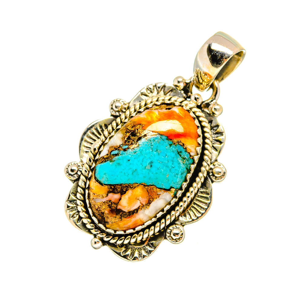 Spiny Oyster Turquoise Pendants handcrafted by Anasilvercos - PD8741