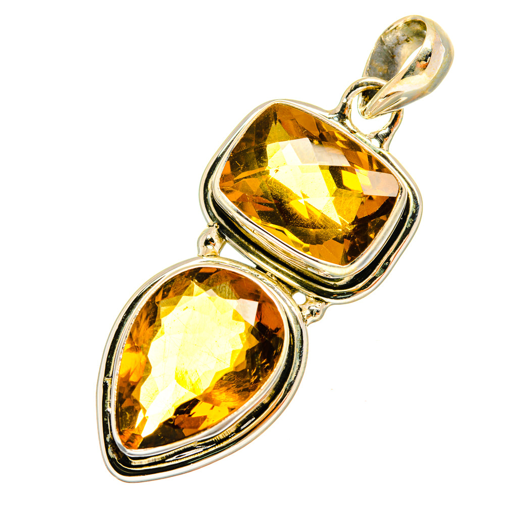 Mandarin Citrine Pendants handcrafted by Anasilvercos - PD8743