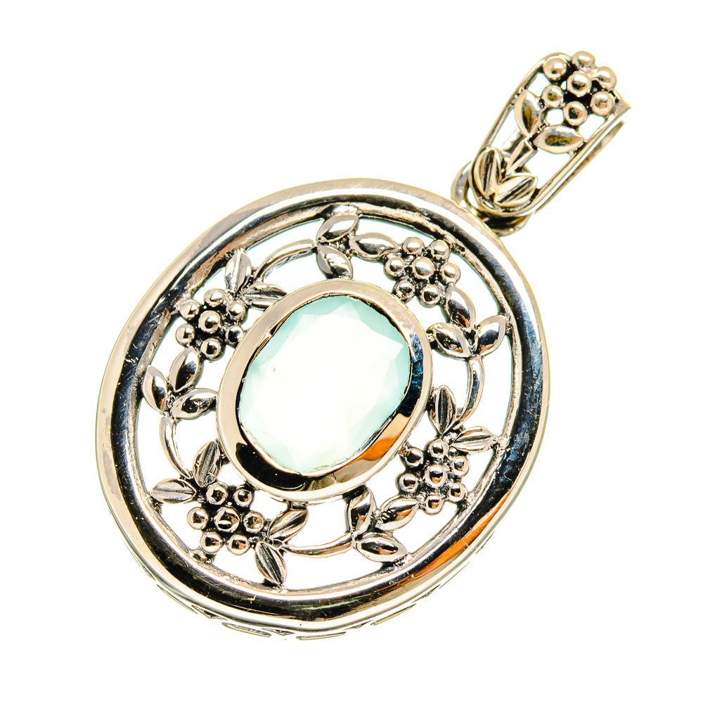 Aqua Chalcedony Pendants handcrafted by Anasilvercos - PD8747