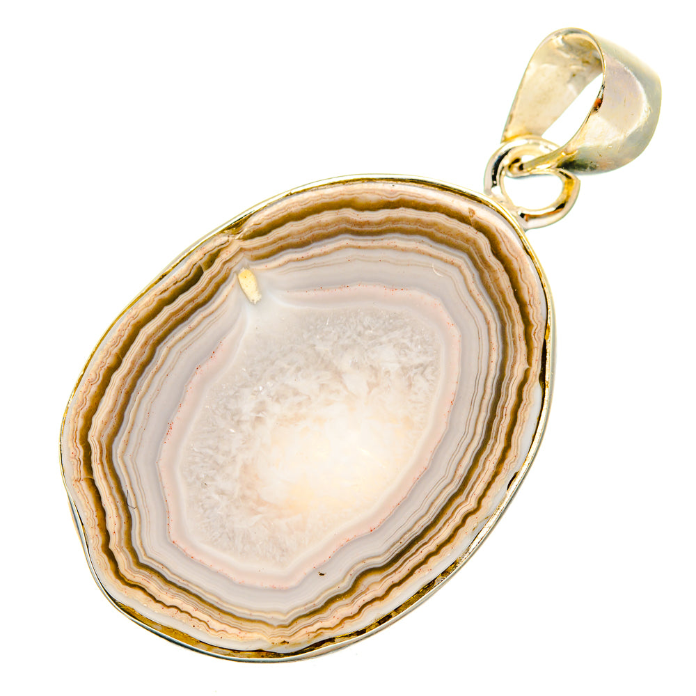 White Geode Slice Pendants handcrafted by Anasilvercos - PD8762