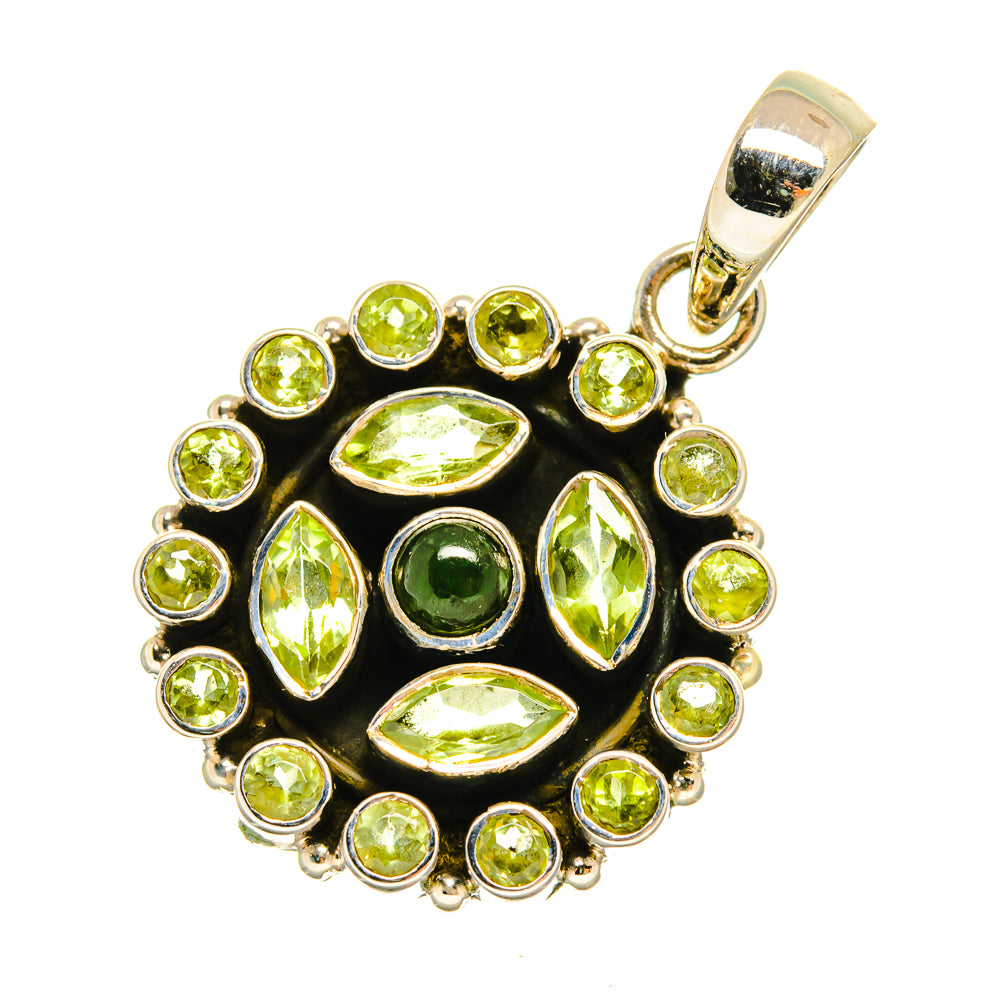 Green Tourmaline Pendants handcrafted by Anasilvercos - PD8776