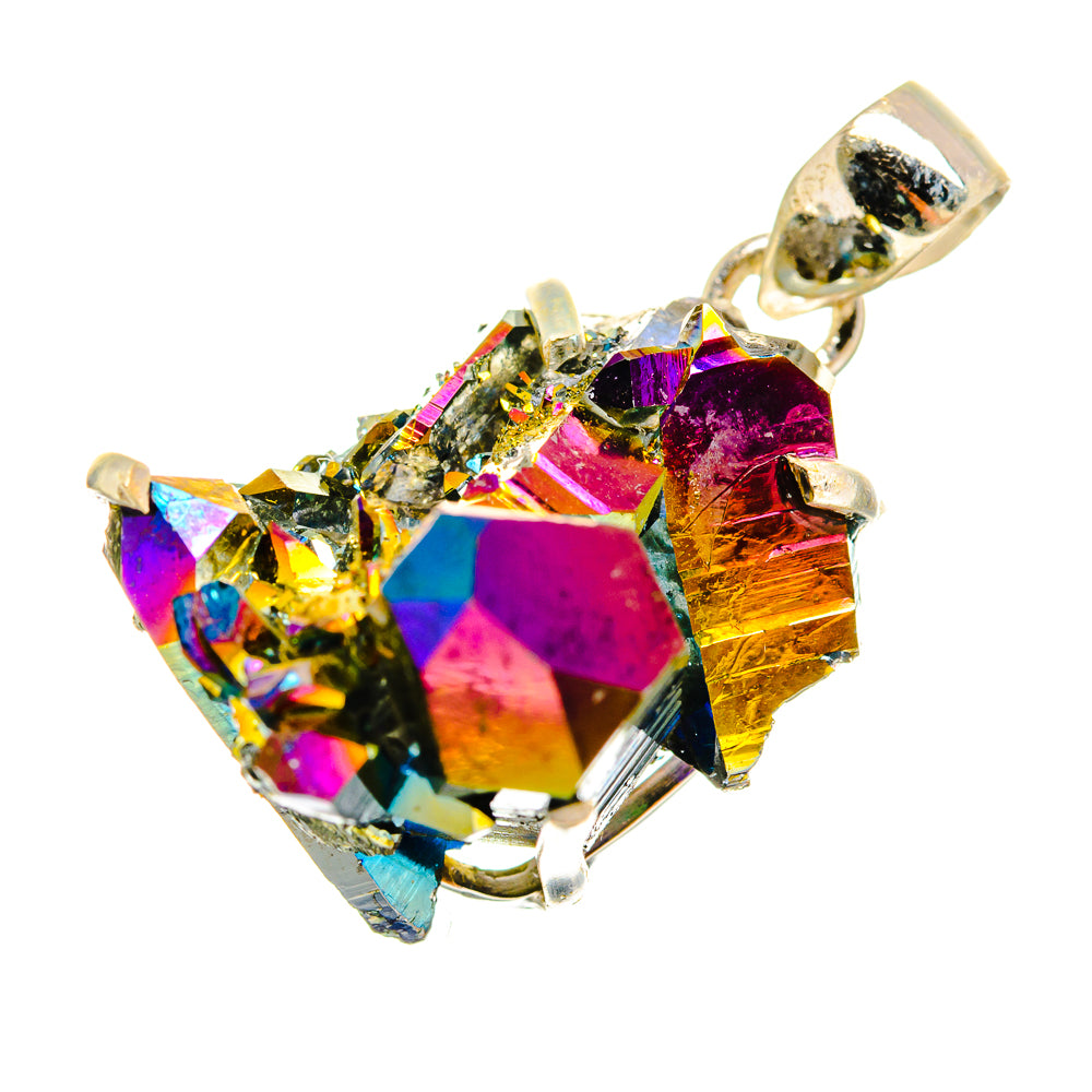 Titanium Sunshine Druzy Pendants handcrafted by Anasilvercos - PD8792