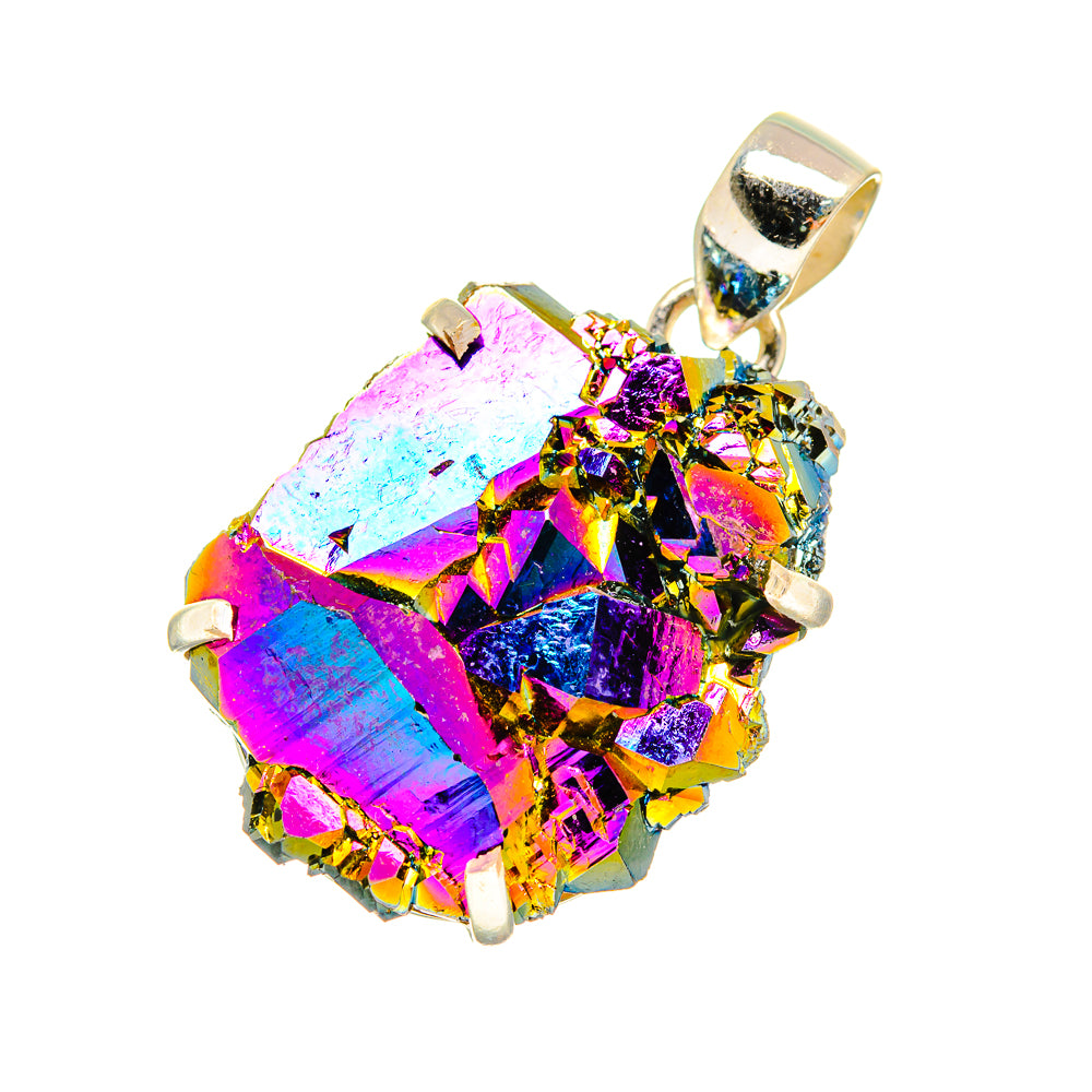 Titanium Sunshine Druzy Pendants handcrafted by Anasilvercos - PD8793