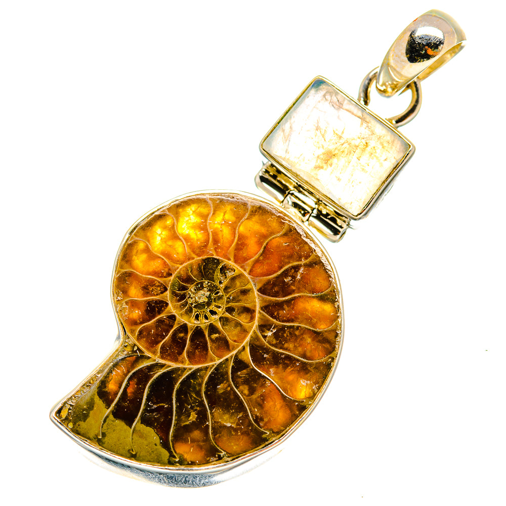 Ammonite Fossil Pendants handcrafted by Anasilvercos - PD8830
