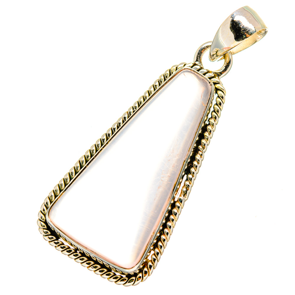 Rose Quartz Pendants handcrafted by Anasilvercos - PD8869