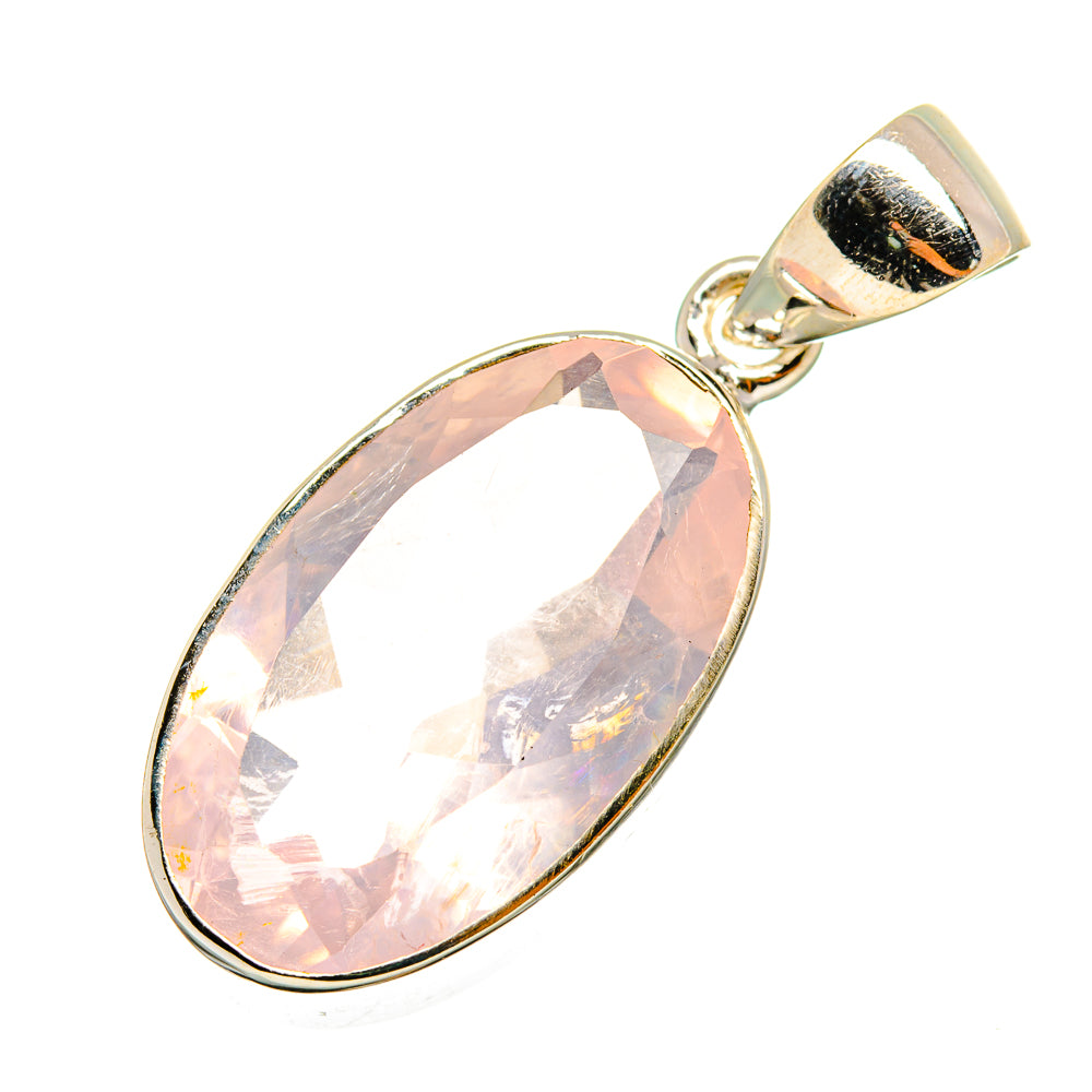 Rose Quartz Pendants handcrafted by Anasilvercos - PD8874