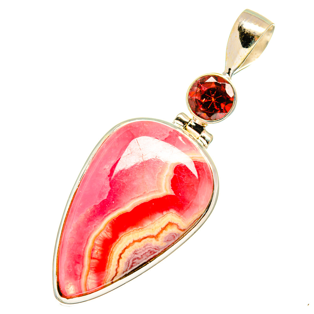Rhodochrosite, Garnet Pendants handcrafted by Anasilvercos - PD8878
